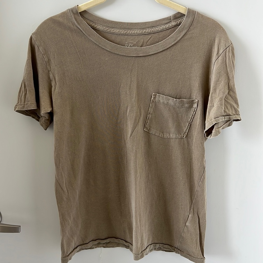 JCrew Olive Green Pocket Tee
